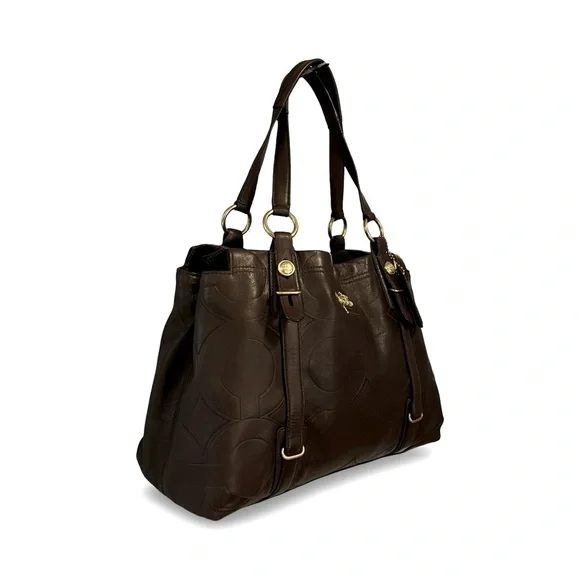 Coach Dark Brown Leather Shoulder Bag - Picture 2 of 11